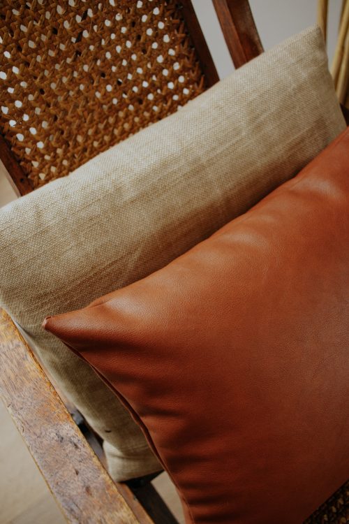 Handmade Leather Scatter Cushion